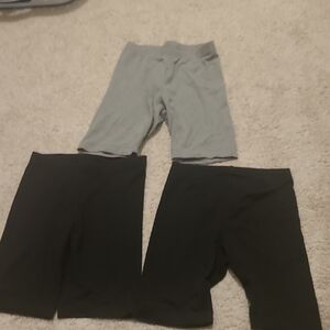 Kids' Black and Gray Bike Shorts Set